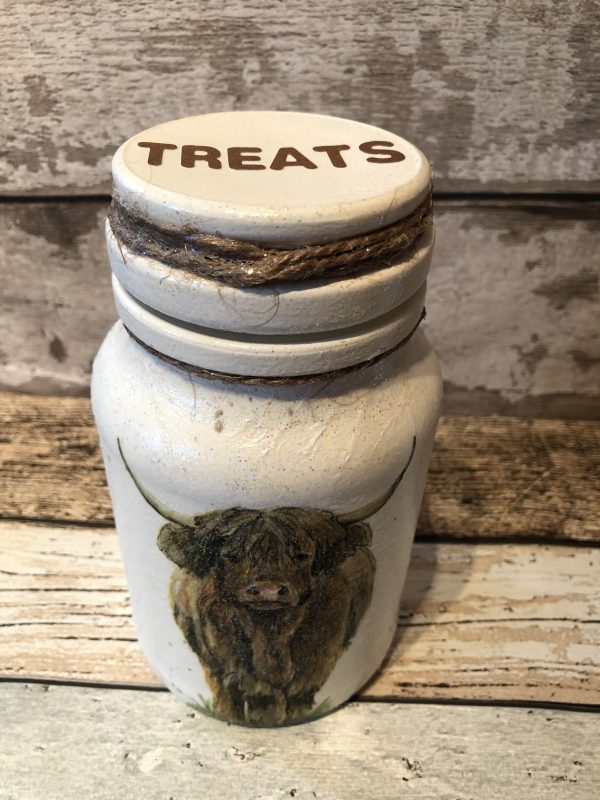 Highland Cow Treats Jar Carynwen